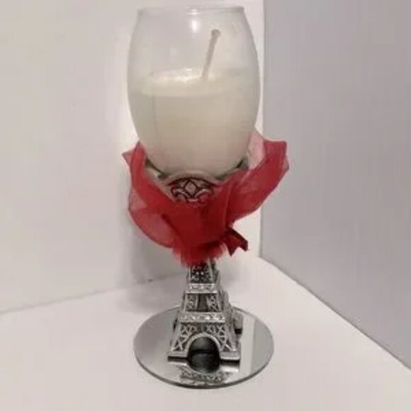 GIFT SET Eiffel Tower Paris France Wall Hook Hanging Plate and Candle - Picture 4 of 15